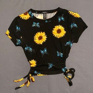 XS floral blouse cropped